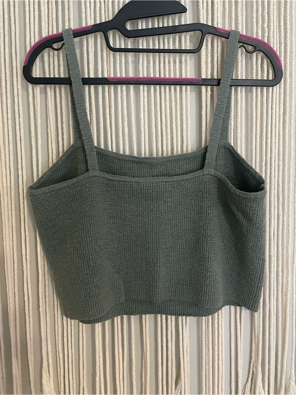 Madewell Olive Green Ribbed Knit Camisole - Picture 3 of 7